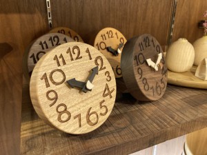 木製　時計