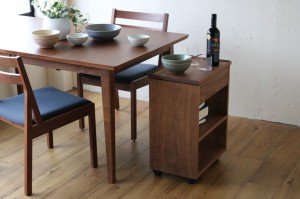 富山家具　ミヤモト家具　ワゴン　サイドテーブル
