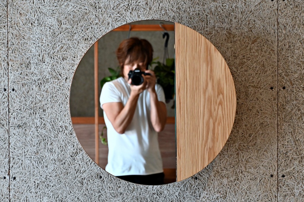 ミラー 収納 壁掛け 木製