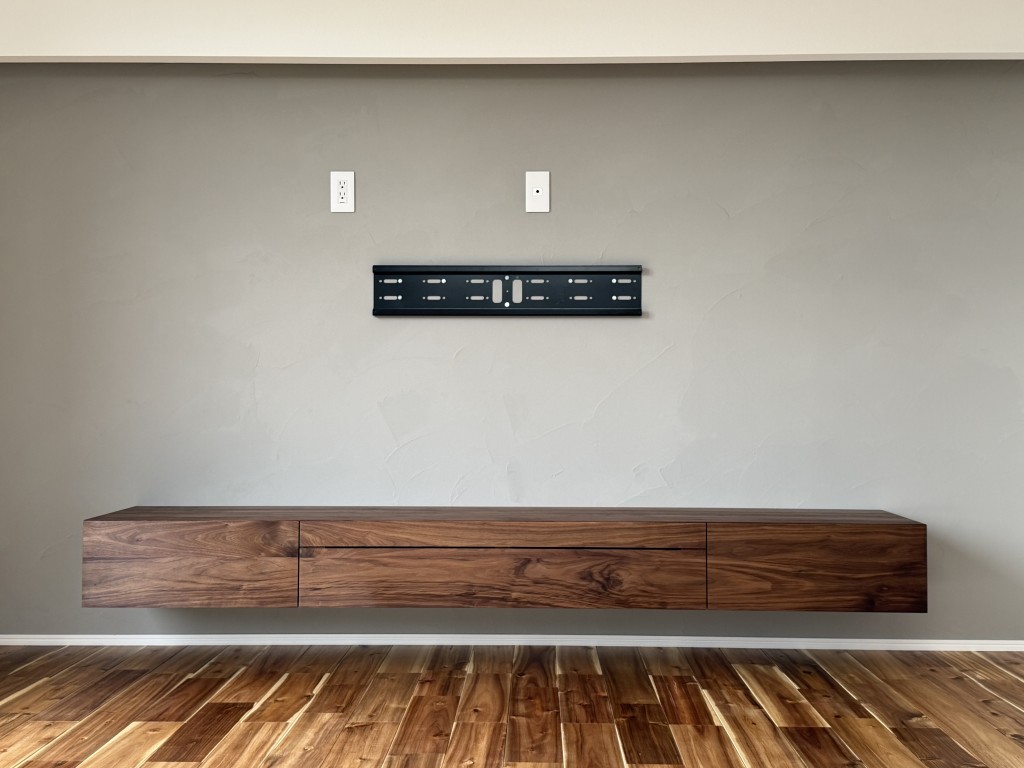 ウォールナット フロートテレビボード 富山