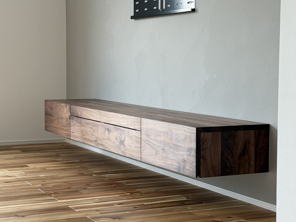 ウォールナット フロートテレビボード 富山