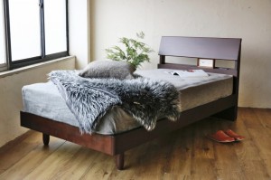 富山　家具　おしゃれ　ベッド　モフモフ　茶色