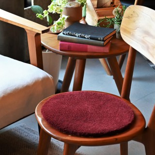 Wool Chair Pad ワインレッド