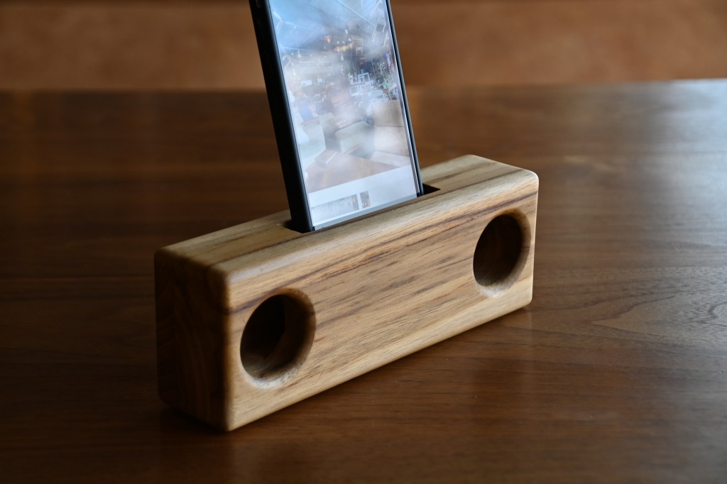 【スピーカー】teak wood solid speaker (2)
