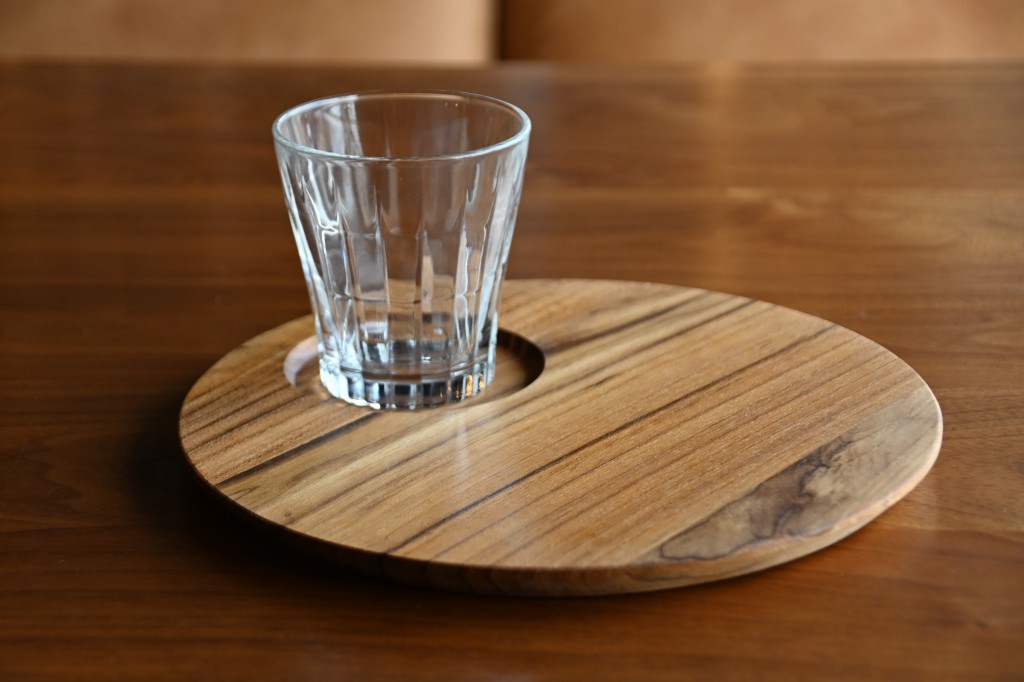 【ディッシュトレイ】 teak wood round dish tray large・small (3)