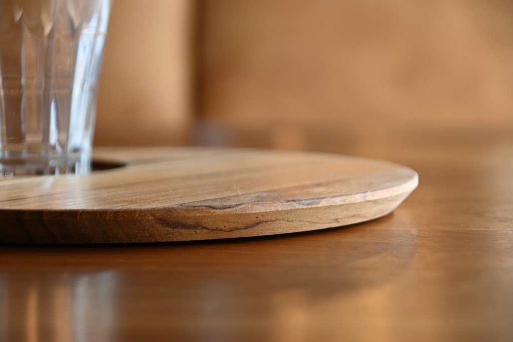 【ディッシュトレイ】 teak wood round dish tray large・small (4)
